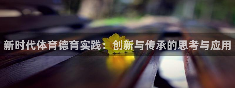 杏宇体育3在线注册：新时代体育德育实践：创新与传承的思考与应用