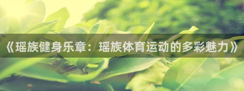 杏宇体育：《瑶族健身乐章：瑶族体育运动的多彩魅力》